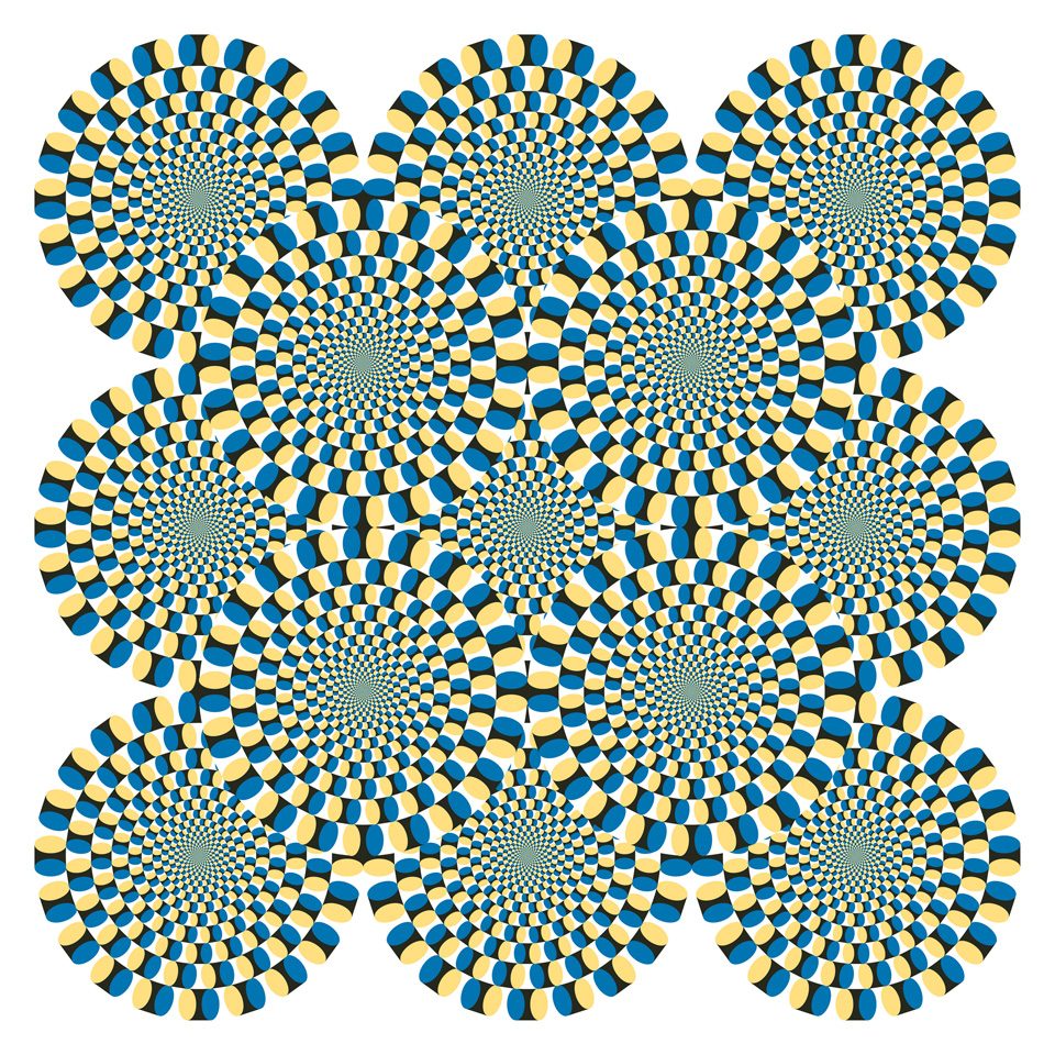 Circles optical illusion