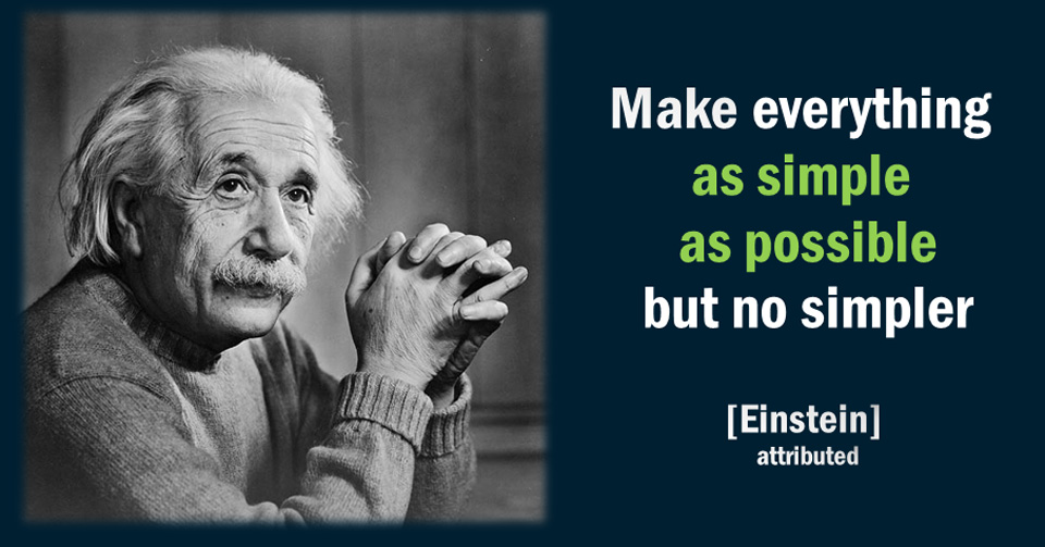 Einstein simple as possible