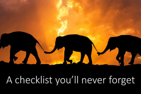 A checklist you'll never forget. Paul Claireaux