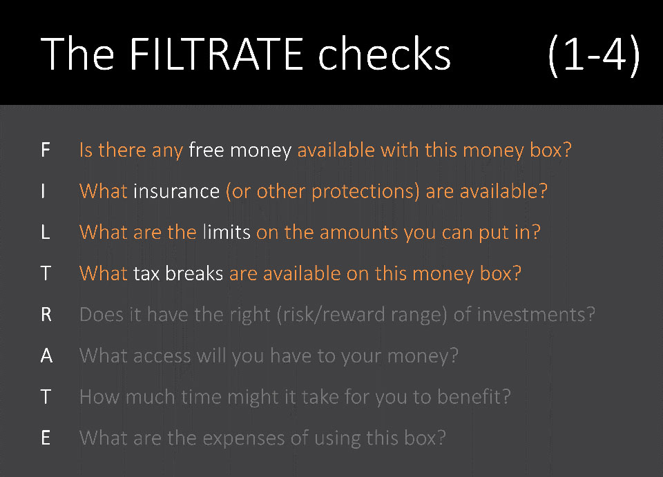 FILTRATE Checklist points 1 to 4. Paul Claireaux