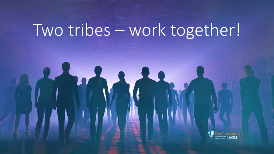 Two tribes work together. Paul Claireaux