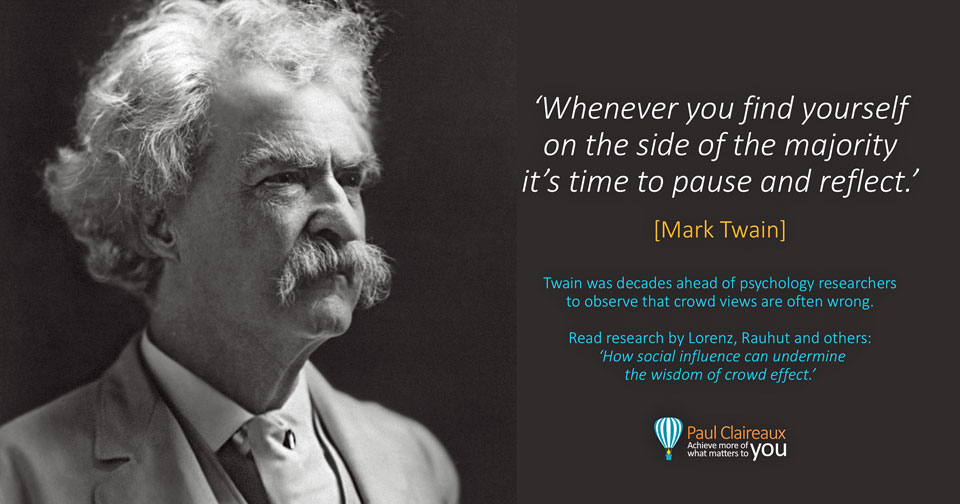 Twain. Pause and Reflect. WC. C. Paul Claireaux