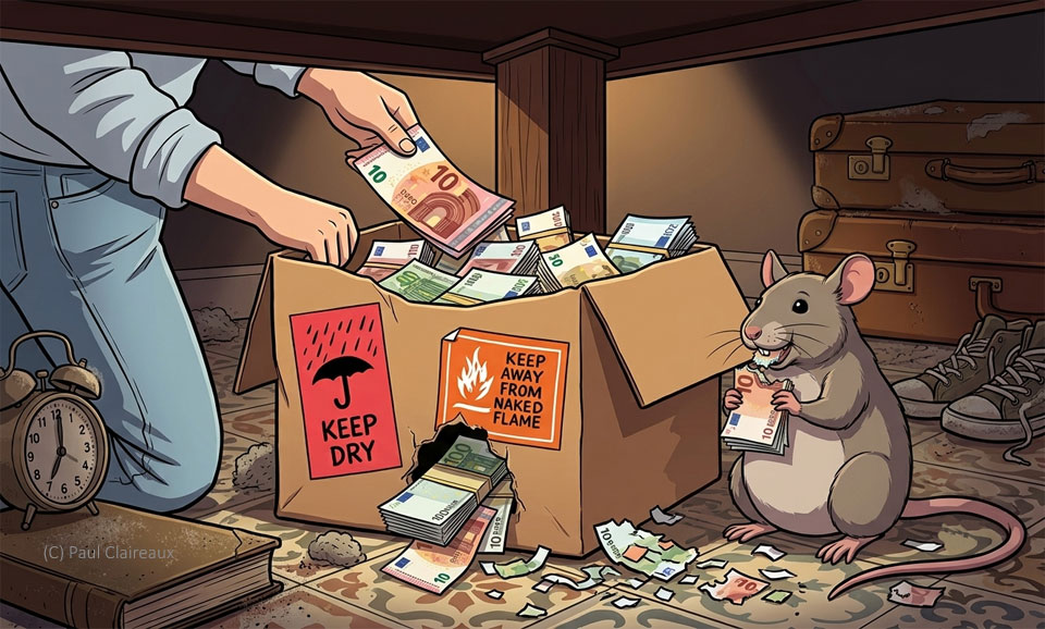 Money Box under the bed. Paul Claireaux.