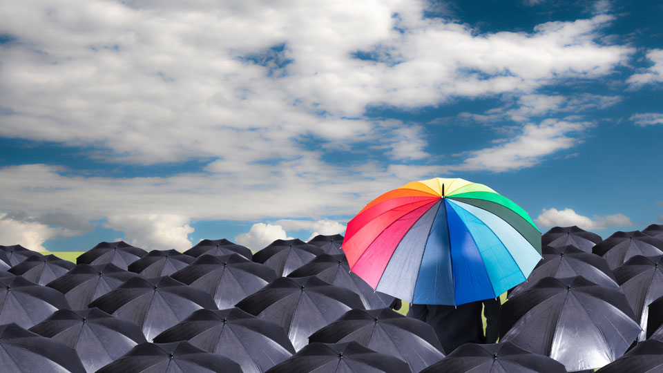 Umbrellas. Stand Out. Paul Claireaux