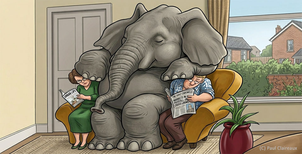 Elephant in the room. Paul Claireaux