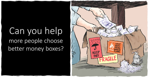 Can you help. Money Boxes. Paul Claireaux