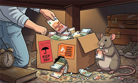Cash under the bed.LS480. Paul Claireaux