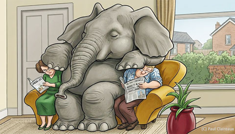 Elephant in the room. Paul Claireaux